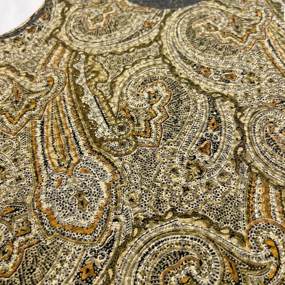 Laura Ashley Vintage Abstract Paisley Shirt Sleeveless Textured Women's XL 90s - Picture 5 of 10